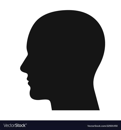 black silhouette head